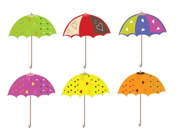 Paraplu's-set — Stockvector