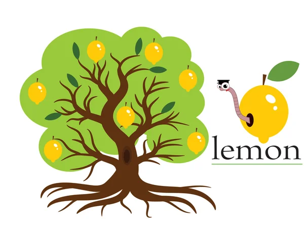 Лимонное дерево — стоковый вектор