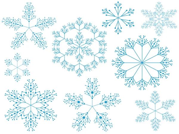 Copos de nieve de Christamas — Vector de stock