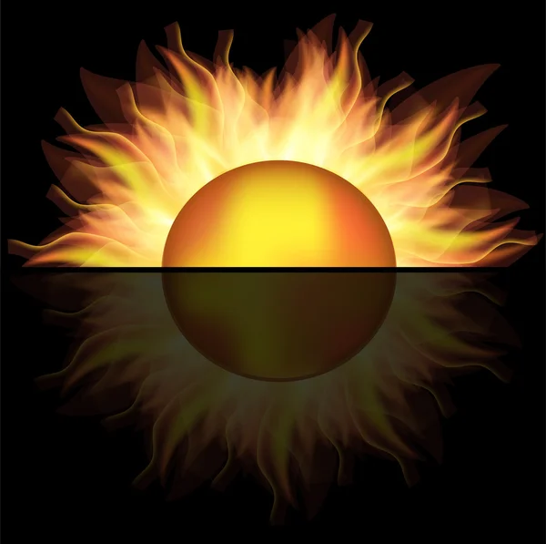 矢量太阳标志，用网. — 图库矢量图片