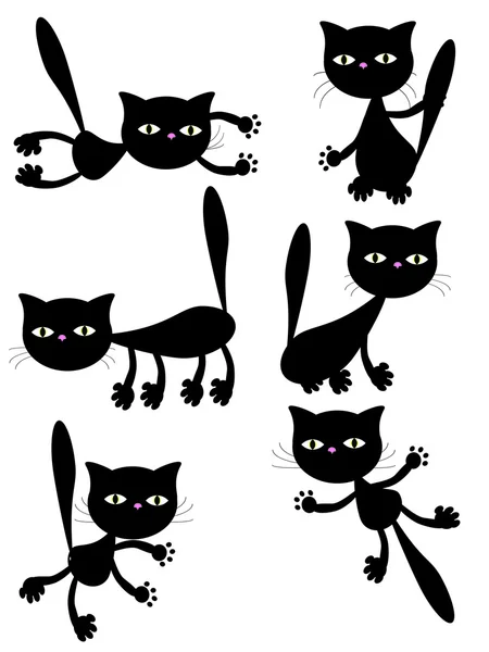 黒い猫をベクトルします。 — ストックベクタ