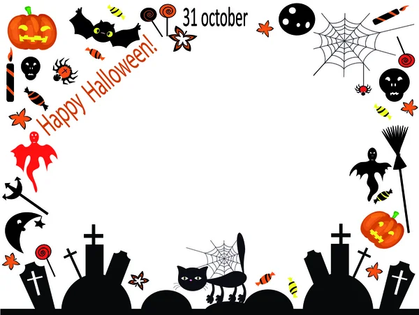 Marco de Halloween vectorial — Archivo Imágenes Vectoriales