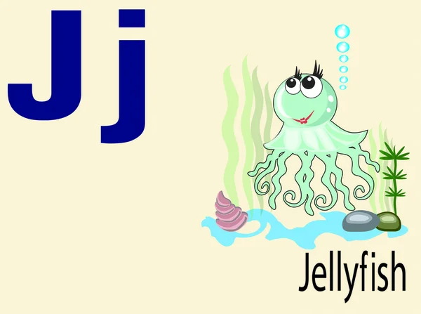 Alphabet animal J, vecteur — Image vectorielle
