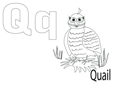 Coloring Alphabet for Kids ,Q clipart