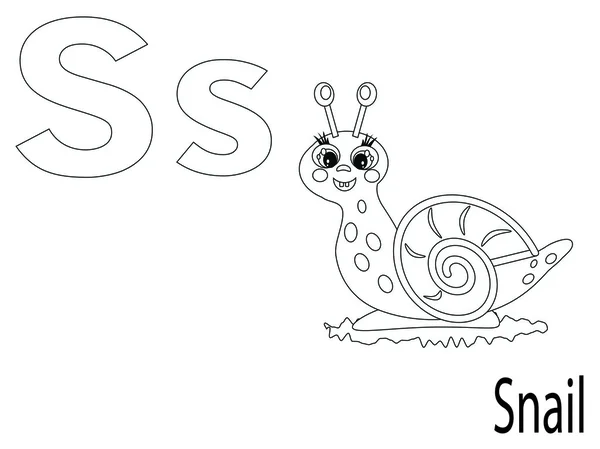 Алфавіт розмальовки для дітей, S — стоковий вектор