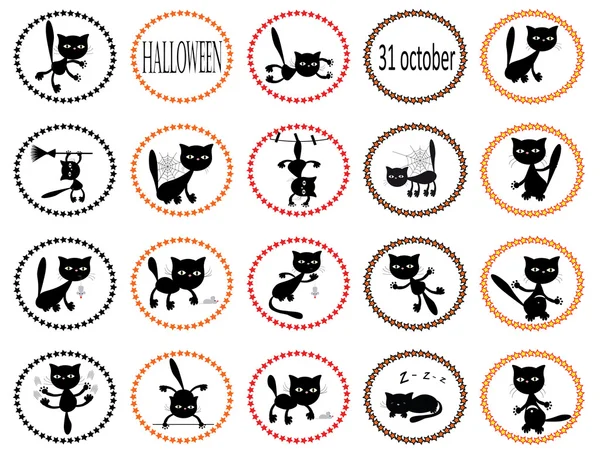 Vector Halloween icons — Stock Vector