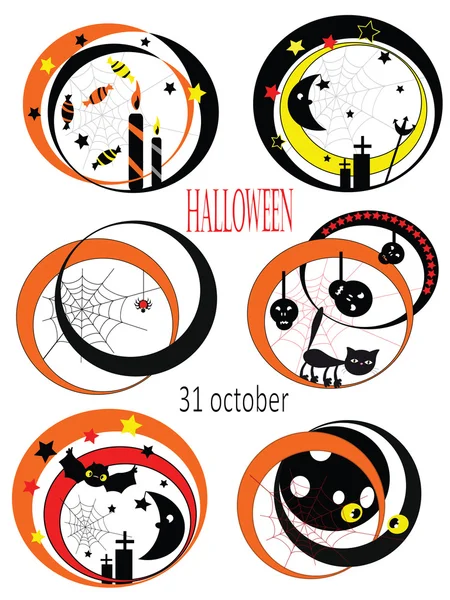 Vector iconos de Halloween — Vector de stock