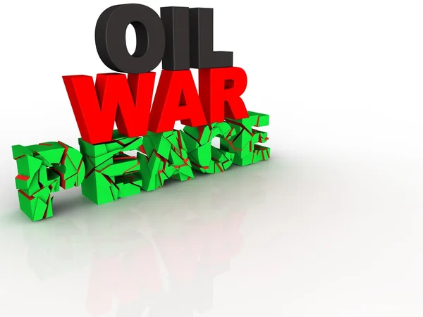 Olie, oorlog, vrede — Stockfoto