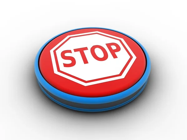 Przycisk Stop Znak — Zdjęcie stockowe