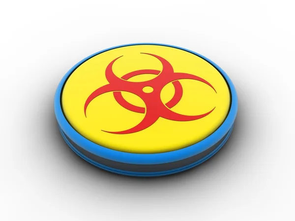 stock image Biohazard button