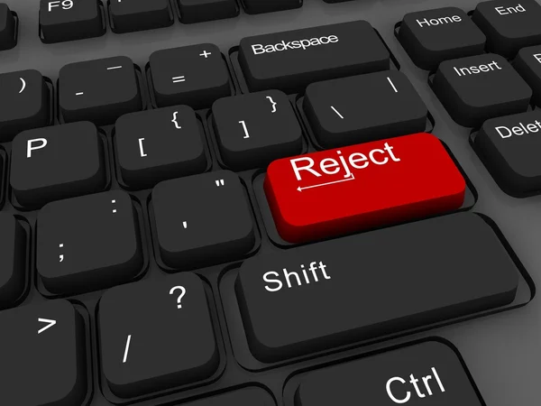 Reject key — Stock Photo, Image