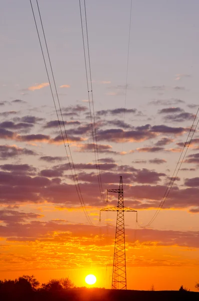 Industrial power sunrise. — Stock Photo, Image