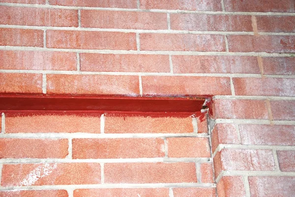Texture murale en brique rouge — Photo