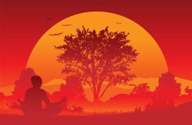 Sunrise Yoga clipart