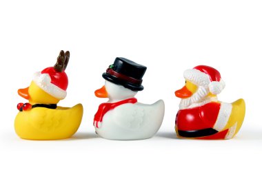 Christmas Rubber Duckies clipart