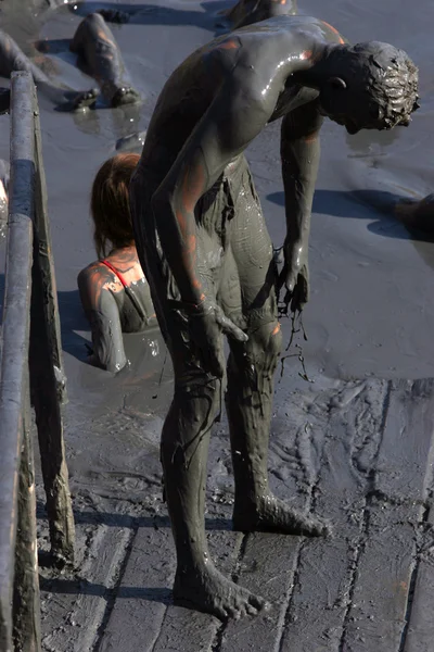 stock image The man in mud