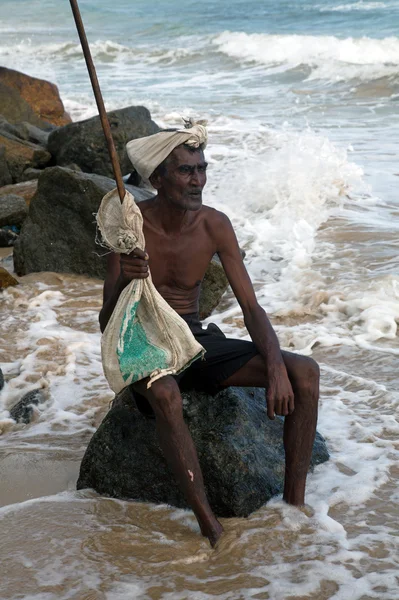Old man and a sea — Stockfoto