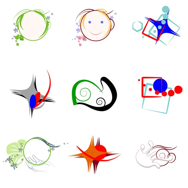 Ομάδα λογότυπα και τα εικονίδια — Διανυσματικό Αρχείο