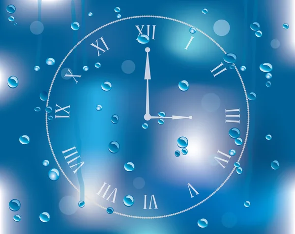 Vector raindrops on glass — Stock Vector
