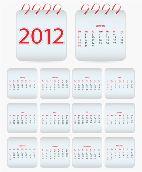 Διάνυσμα ημερολόγιο 2012 — Διανυσματικό Αρχείο