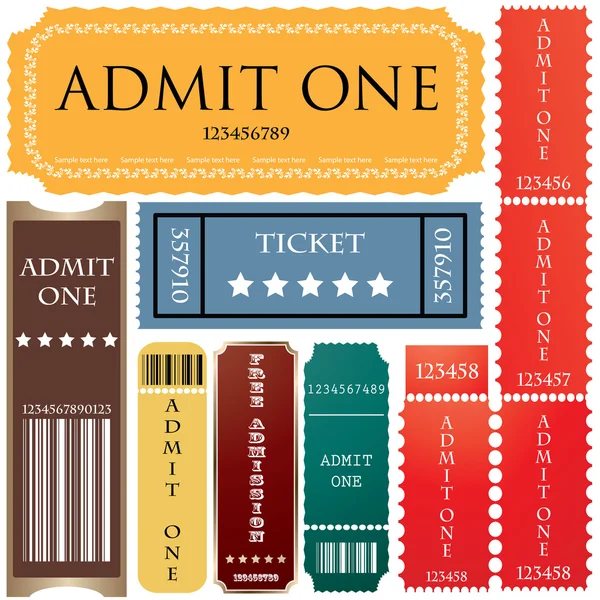 stock vector Tickets in different styles