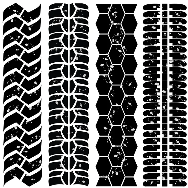 Tisknout různé automobilové pneumatiky — Stockový vektor