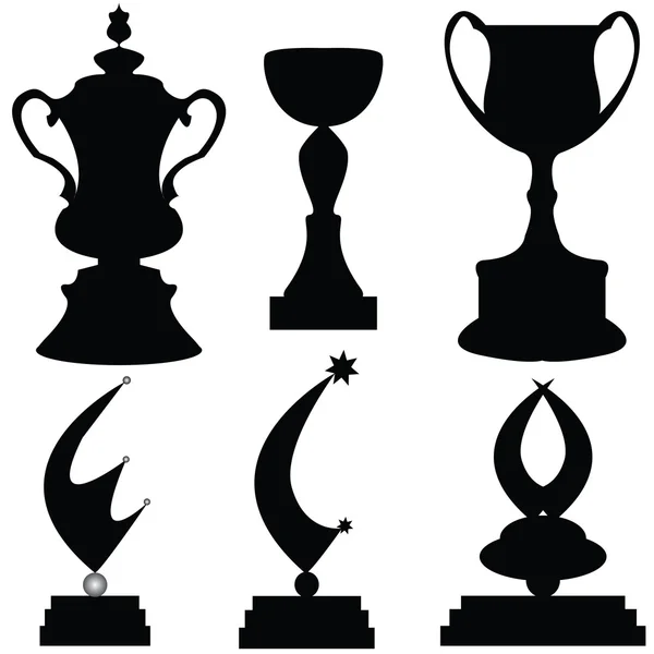 Vector illustration of trophies — Stock Vector
