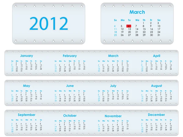 stock vector Vector calendar 2012