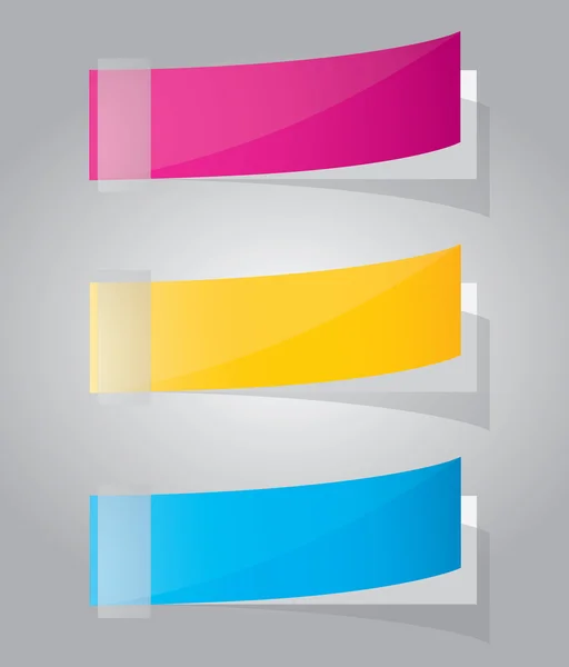 Multicolored stickers. Vector — Stock Vector