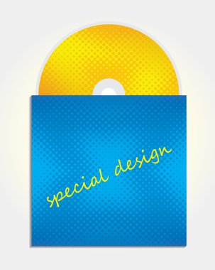 Abstract cd and cover design clipart