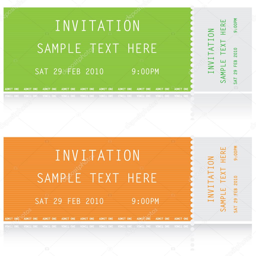Illustration of two tickets