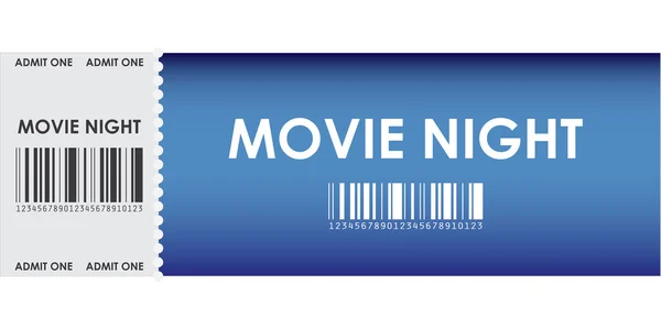 Boleto especial de cine azul — Vector de stock