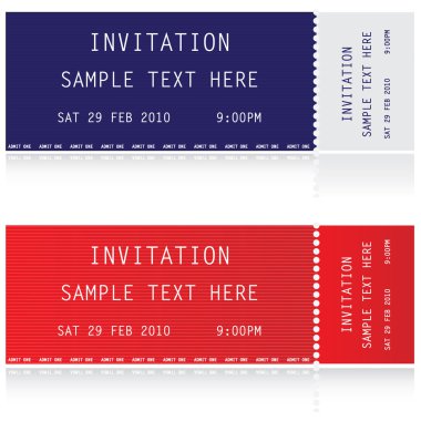 Illustration of two tickets clipart