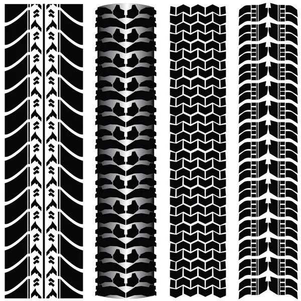 Huellas de neumáticos vectoriales — Archivo Imágenes Vectoriales