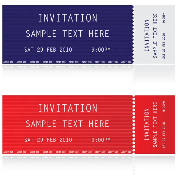 Illustratie van twee tickets — Stockvector