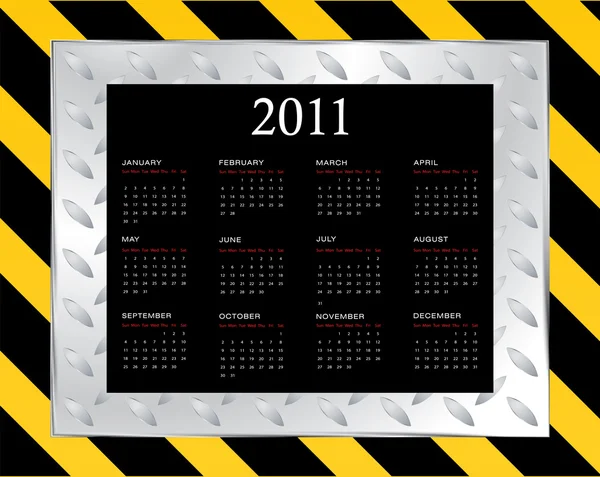 Kalendarz projektu - 2011 — Wektor stockowy