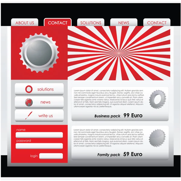 Website design template, Vector illustration. — Stock Vector