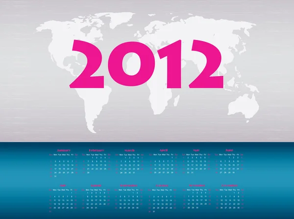 Calendario vettoriale 2012 — Vettoriale Stock