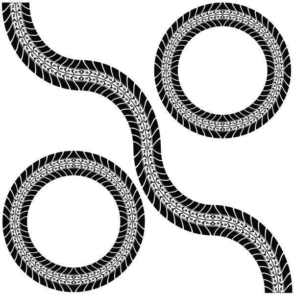 Imprimer différents pneus automobiles — Image vectorielle