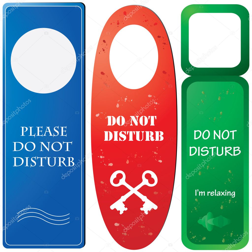 Door hangers with ''Do not disturb''