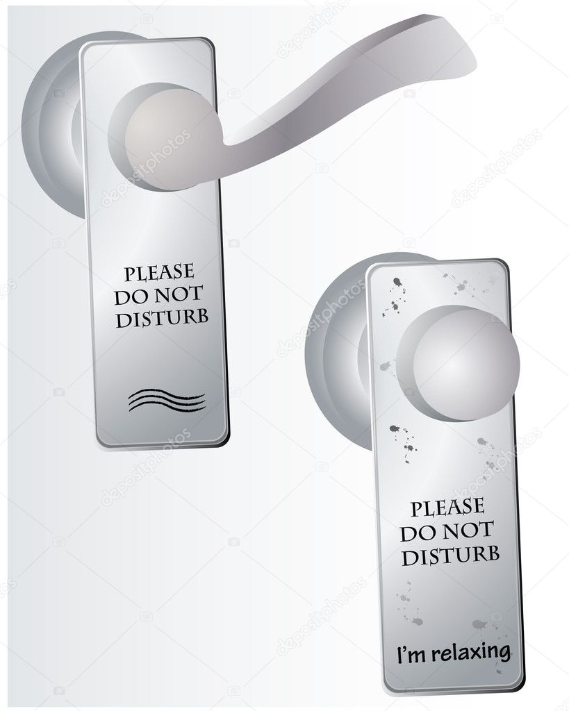Do Not Disturb sign on door