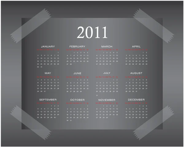 Kalender design 2011 — Stock vektor
