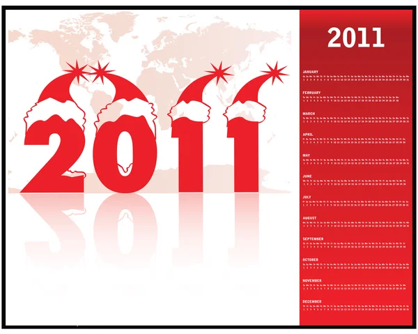 Vektor Kalender 2011 — Stock vektor