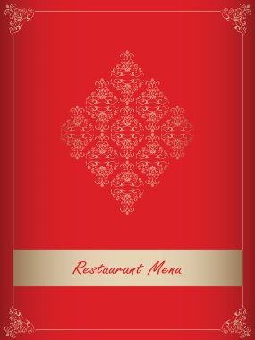 Özel kırmızı Restoran menü tasarımı