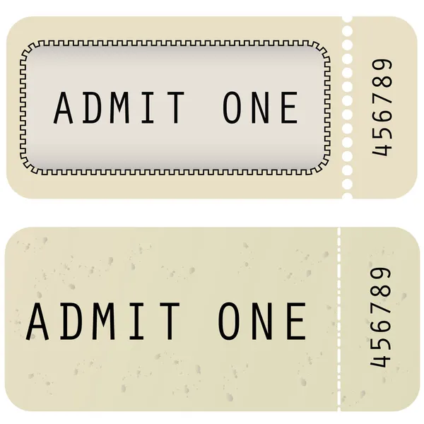 Vector tickets in different styles — Stock Vector