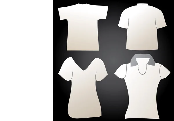 Modèle de conception de T-shirt blanc — Image vectorielle