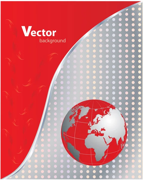 Abstrakt business bakgrund - röd metall, vektorgrafik — Stock vektor