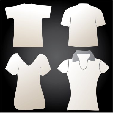Beyaz tişört tasarım şablonu