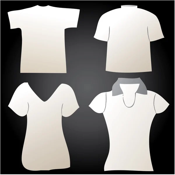 Modèle de conception de T-shirt blanc — Image vectorielle