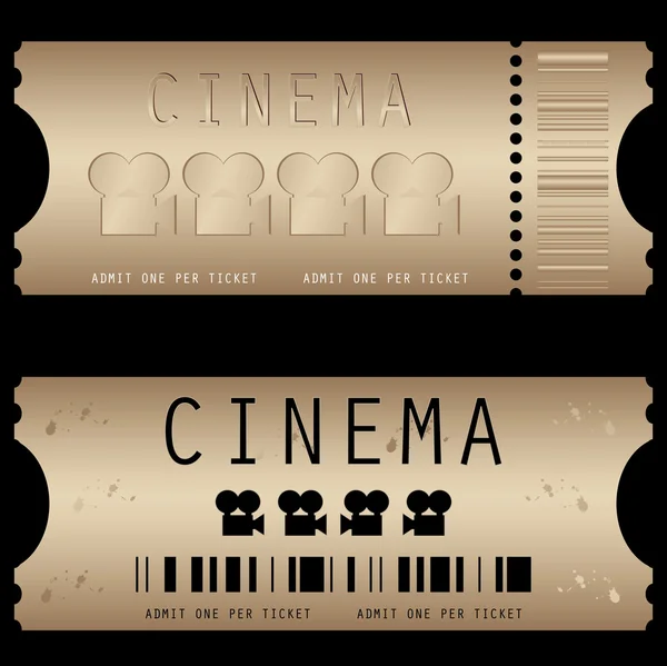Boleto de cine en diferentes estilos - vector — Archivo Imágenes Vectoriales